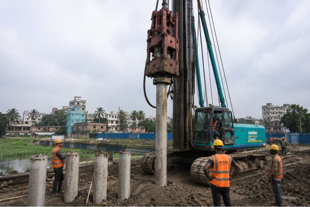 Pile Piling with PHC Spun Piles